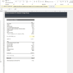 Relative valuation table including net income, equity value, and share price.