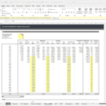 Excel model displaying NAV projections for Western Energy Group with detailed cash flow and production data.