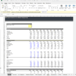 E&P income statement showing revenues, costs, and taxes for 2021-2030.