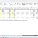Capital expenditure and depreciation data for various assets in Excel format.