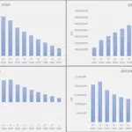 Bar charts displaying financial projections: units sold, gross revenue, cash flow, and net revenue per well.