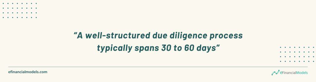 | eFinancialModels due diligence period