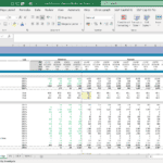Balance sheet turnover financial model detailing accounts receivable and working capital projections.