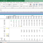 Detailed financial model showing debt structure and forecasts for financial planning.
