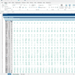 Cumulative cohort analysis table displaying monthly performance metrics in Excel.