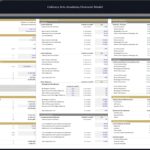 Financial model assumptions setup for Culinary Arts Academy's programs and revenues.