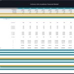 Revenue projections for Culinary Arts Academy diplomas by year and program type.