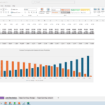 Bar chart showing future principal and interest amounts for a loan portfolio across fiscal years.