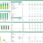 Financial model for trucking startup showing costs, revenues, and operating expenses over ten years.
