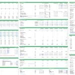 Assumptions table for kayak boat rental business including operational and financial data.