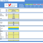 DCF model manual detailing project information, timelines, and data conventions for financial analysis.