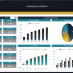Performance metrics dashboard highlighting revenue, expenses, and cash flow trends for a mobile application.
