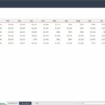 Spreadsheet snapshot displaying monthly expenses like electricity, water, rent, payroll, and taxes with values for each month