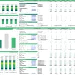 Financial model showing motorboat fleet, ownership, and ride projections over ten years