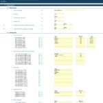 Setup sheet for budget vs. actuals, including inputs for revenue and expenses.