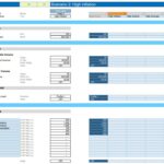 Financial model showing scenarios with inflation effects on revenue and costs.