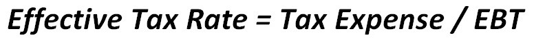 Effective Tax Rate Formula Explained | eFinancialModels Effective tax rate calculation: Tax expense divided by EBT