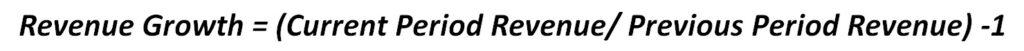 Revenue Growth Calculation Formula | eFinancialModels Formula for calculating revenue growth between periods