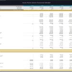 Five-year financial forecast including income statement and cash flows for an auto parts store.