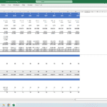 Pro forma cash flow forecast for a car wash, detailing income and expenses over ten years.