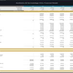 5-year financial model showing income statement and cash flow details for Aesthetics Clinic