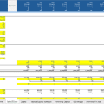 Input sheet detailing refinery assumptions, capacities, and operational data for financial modeling.