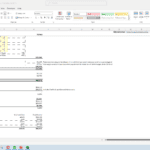 Job bidding cost breakdown with revenues, expenses, and profit margins in Excel.