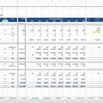 Excel spreadsheet illustrating rental revenue calculations and projections.