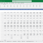 Detailed financial model displaying projected balance sheet and cash flow statements for 2024.