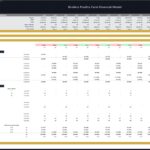 Financial model displaying revenue and bird batch calculations for poultry farming.