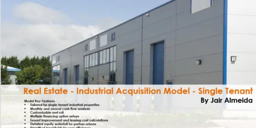 Real Estate Industrial Acquisition Model Single Tenant