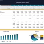 Direct cash flow statement detailing operating, investing, and financing cash flows for a crop farm.