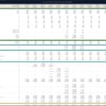 Monthly cash flow model for a crop farm with revenue and expense breakdown.