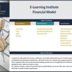 E-Learning Institute Financial Model Overview | eFinancialModels Overview of E-Learning Institute financial model contents and reports.