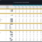E-Learning Institute Financial Model Metrics Overview | eFinancialModels Financial model metrics chart for E-Learning Institute, highlighting customers and financial ratios.