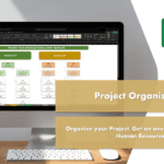 Project organization chart template for visualizing team roles and functions.