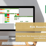 Project risk assessment template in Excel with task tracking and risk evaluation