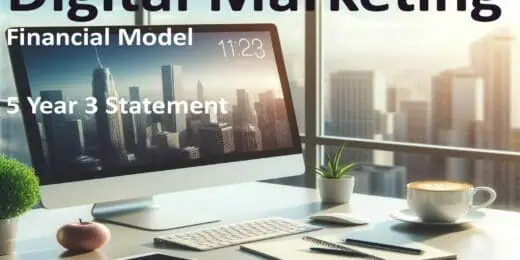 5 Year 3 Statement Digital Marketing Agency Finance Model Excel Template