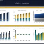 Financial dashboard illustrating revenue, expenses, and cash flow projections for Orchard Farm.