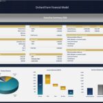 Orchard Farm financial model overview including revenue, net margin, and investor returns.