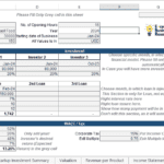 Assumptions Sheet for Fast Food Financial Model | eFinancialModels Assumptions Sheet showing investor details, loan terms, and financial metrics for a fast-food business