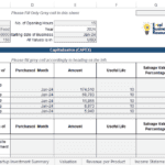 Assumption Sheet for Fast Food Financial Model | eFinancialModels Excel Assumption Sheet for fast food business CAPEX inputs.