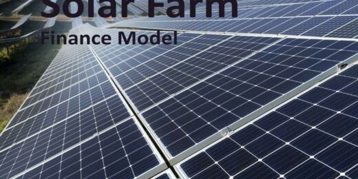 Photograph of solar panels highlighting financial modeling in renewable energy.