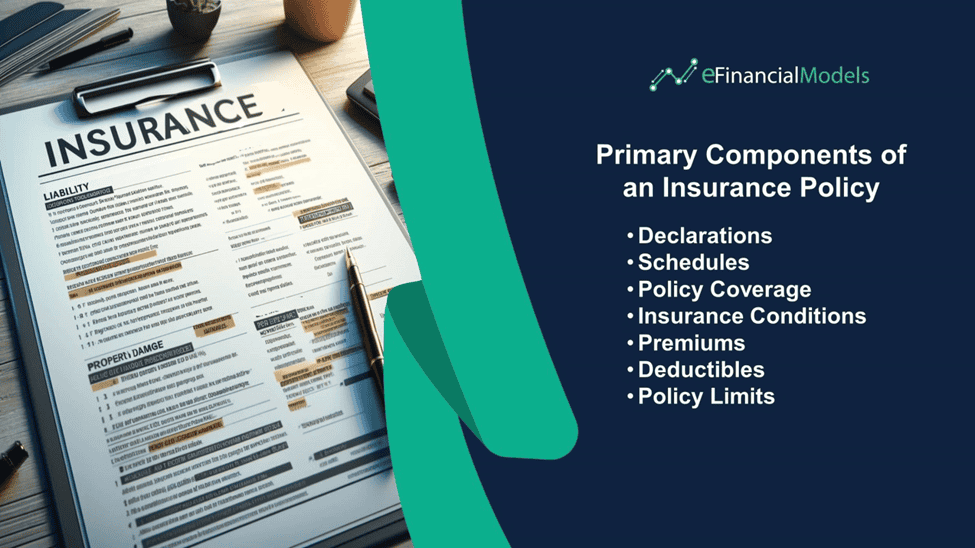 Key Components of an Insurance Policy Explained | eFinancialModels Key sections of an insurance policy including liabilities and premiums.