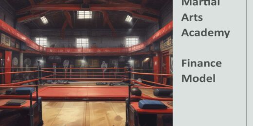 Training area of a martial arts academy for financial analysis