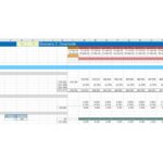 Excel debt model showing parameters for downside financial analysis.