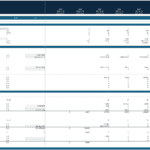 Financial Model Template for XYZ Construction | eFinancialModels Financial model template showing cash flows, profit and loss, and asset depreciation for XYZ Construction.