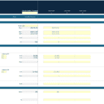 XYZ Construction Financial Scenario Analysis Template | eFinancialModels Financial model template for XYZ Construction with revenue and financing assumptions.