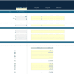 Sensitivity Analysis for XYZ Construction Financial Model | eFinancialModels Sensitivity analysis table displaying project scenarios and balance sheet for XYZ Construction.
