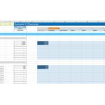 Operating expenses breakdown in a scenario analysis Excel template.